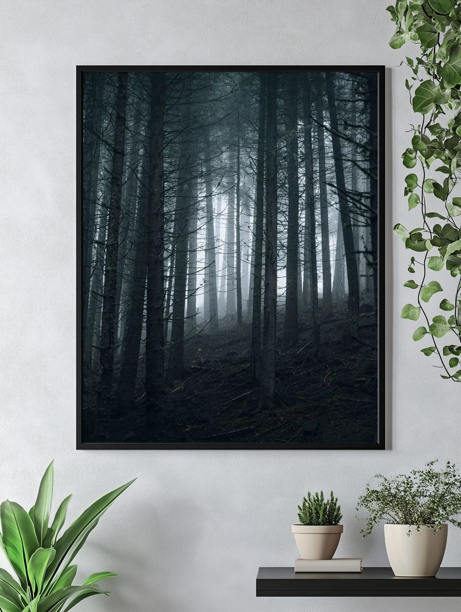 Misty Forest — Nature Poster. — room view 4