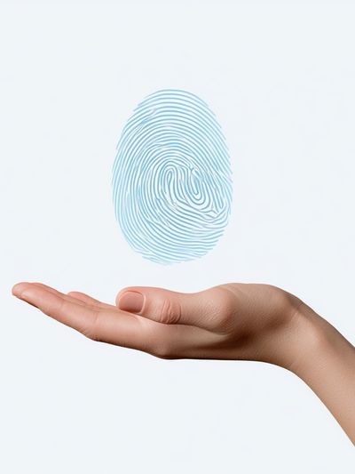 Floating Fingerprint Minimalist Print.