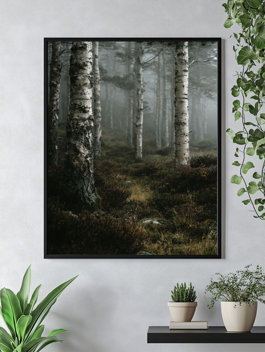 Misty Forest Photography Poster. — room view 4