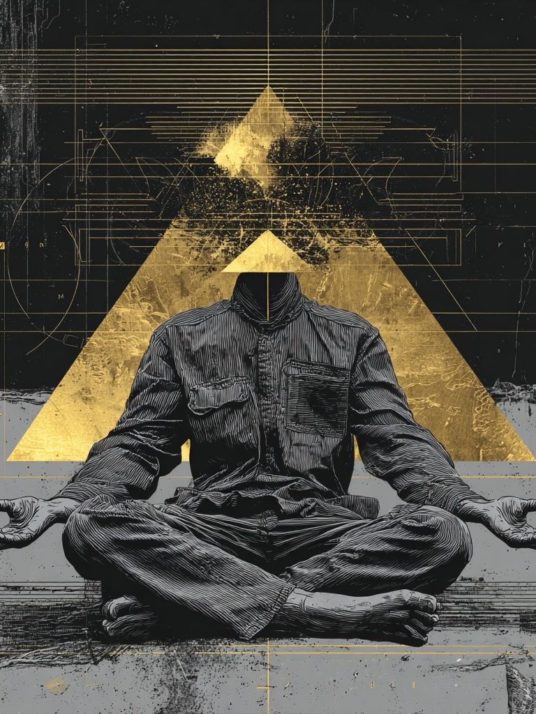 Meditative Figure — Abstract Print. poster detail
