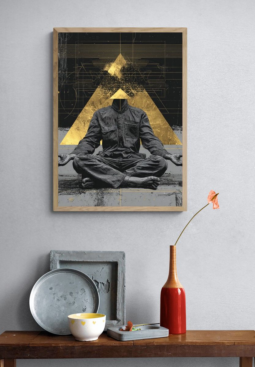 Meditative Figure — Abstract Print. — room view 3