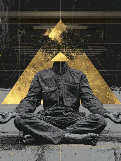 Meditative Figure — Abstract Print. poster print