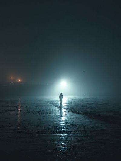 Mysterious Figure in Fog — Photography Print. poster print