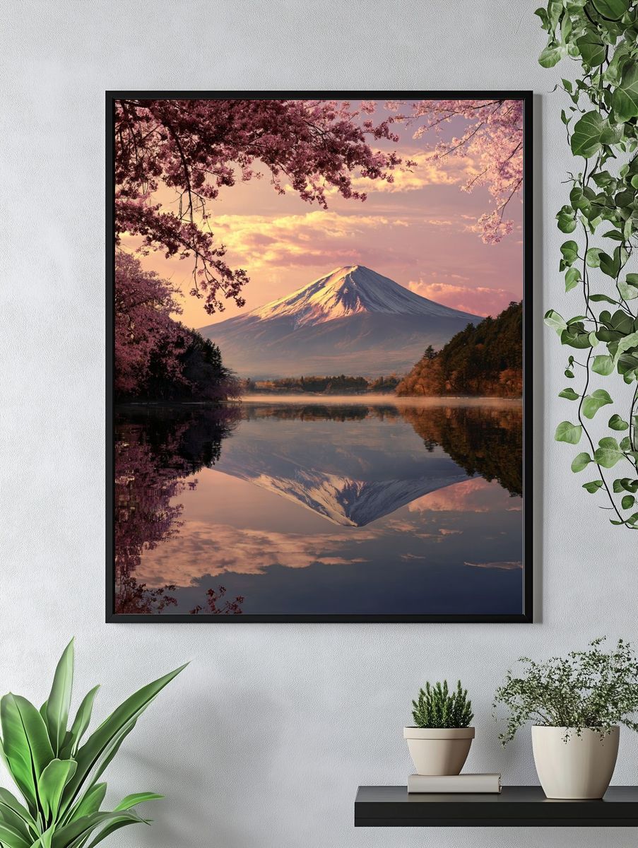 Mount Fuji at Sunset — Nature Print. — room view 4