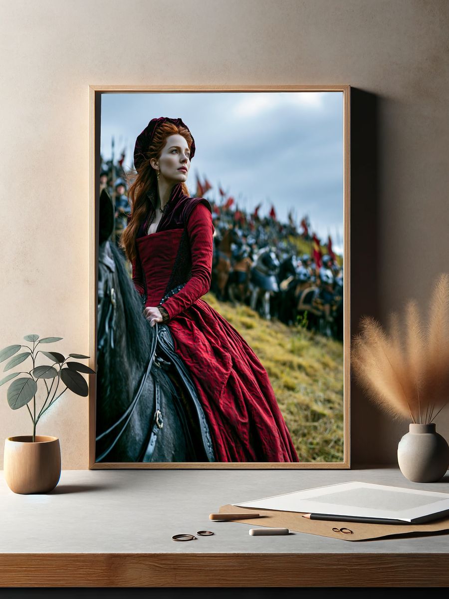 Medieval Queen on Horseback Poster. — room view 2