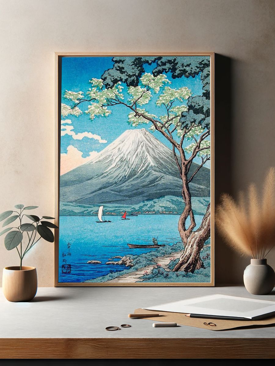 Mount Fuji Lake Yamanaka print. — room view 2