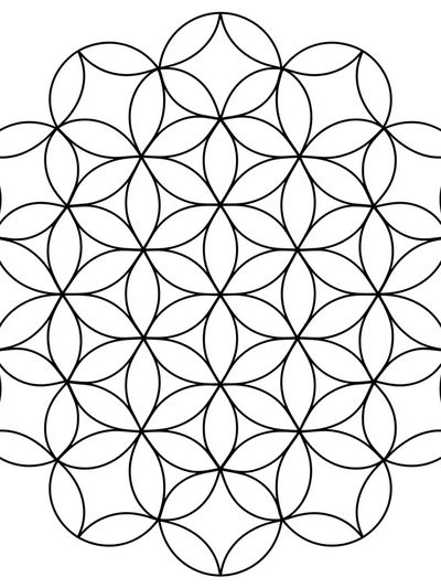 Sacred Geometry Flower of Life Print.