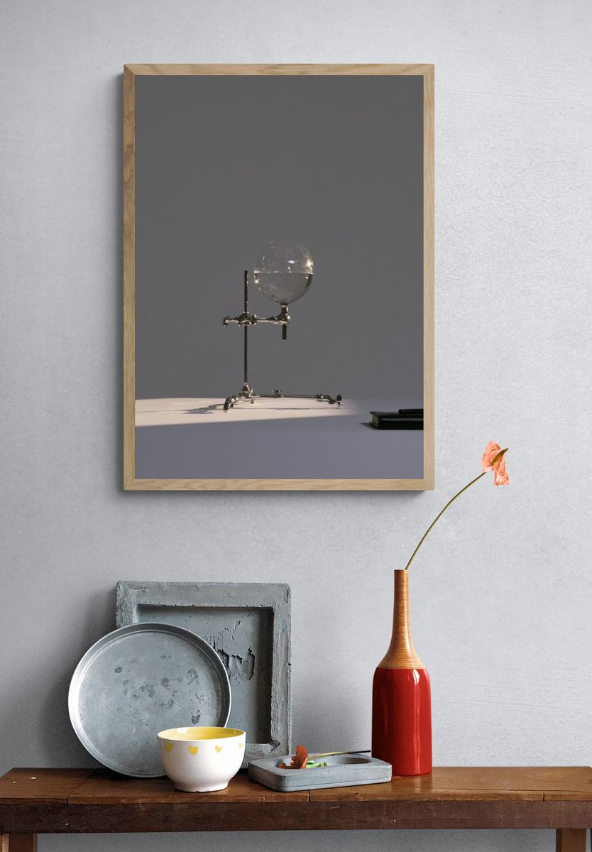 Minimal Glass Still Life Print. — room view 3