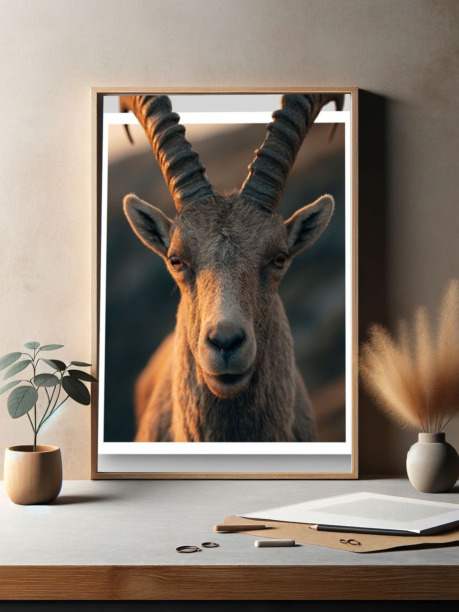 Mountain Goat Portrait Poster. — room view 2