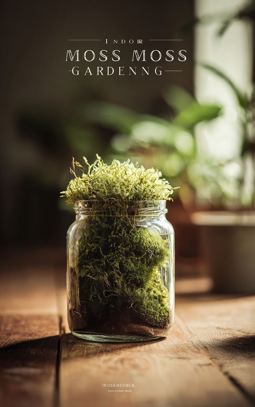Indoor Moss Gardening Poster. poster — botanical art