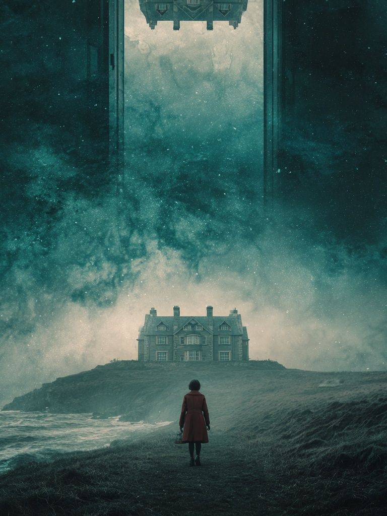 Mysterious House — Surrealism Print. poster — fine-art art