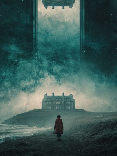 Mysterious House — Surrealism Print. poster print