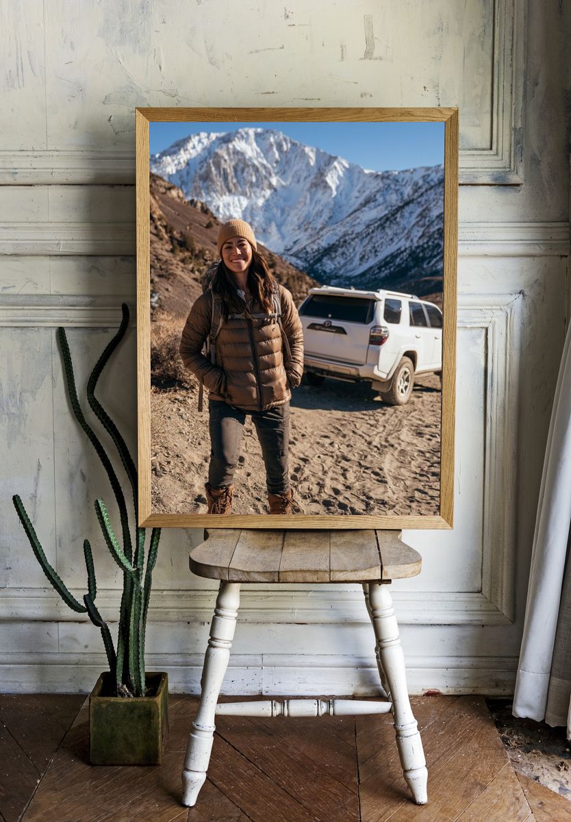 Mountain Hiker Adventure Photography Poster. room preview