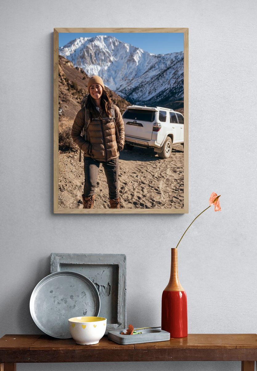 Mountain Hiker Adventure Photography Poster. — room view 3
