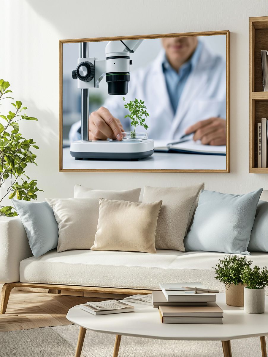 Microscope Lab Study Photography Poster. — room view 2