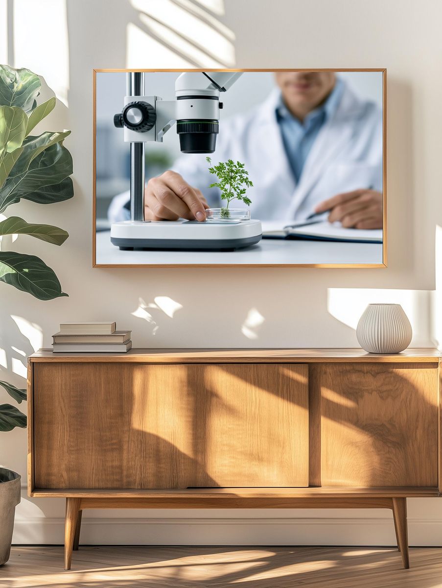 Microscope Lab Study Photography Poster. — room view 3