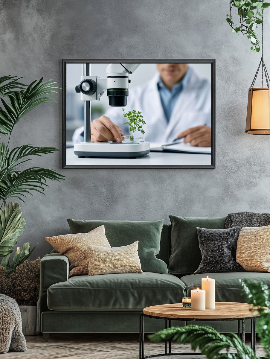 Microscope Lab Study Photography Poster. — room view 4