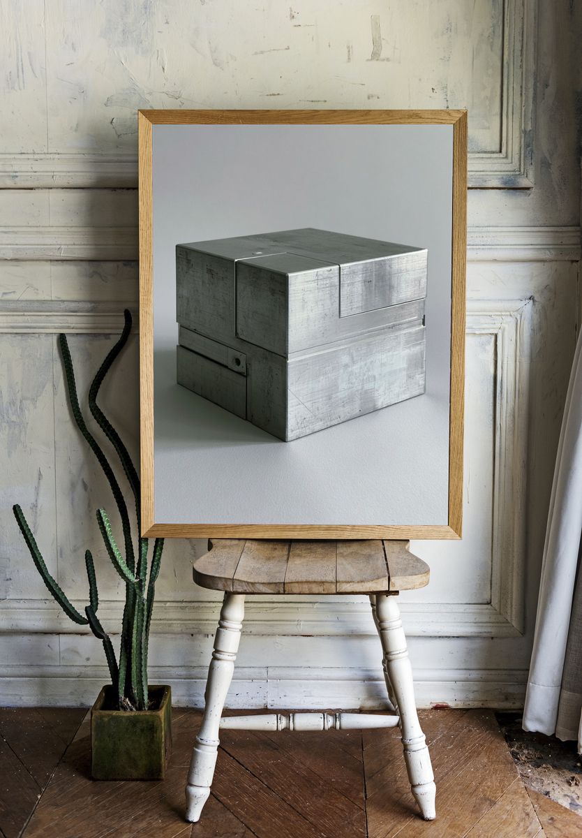 Metal Cube Still Life Poster. room preview