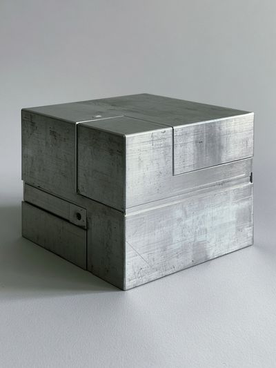 Metal Cube Still Life Poster.