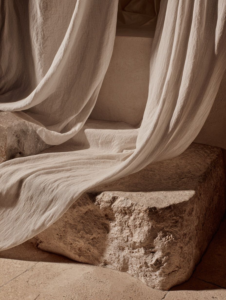 Draped Linen Still Life Print. poster detail