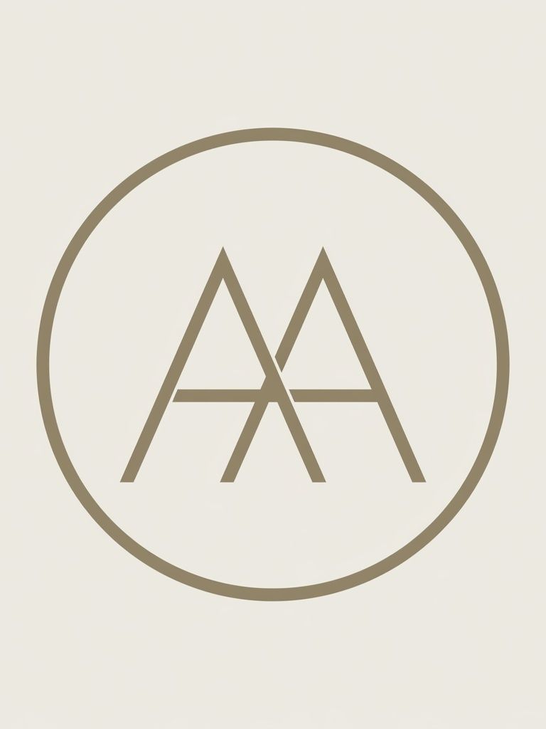 Minimal Monogram Circle Print. poster detail