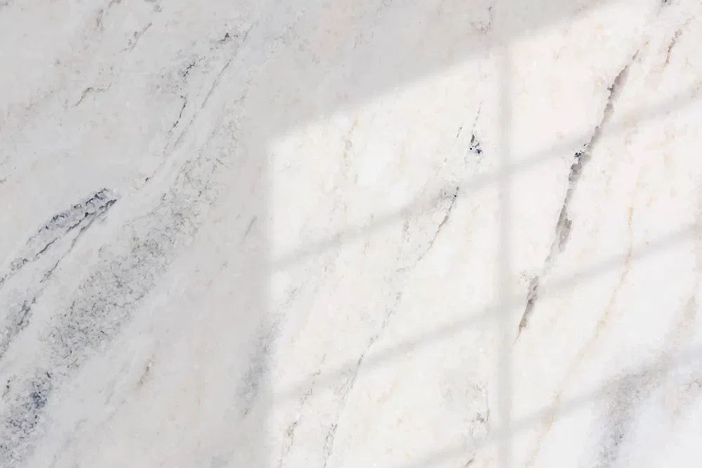 Window shadow white marble background. poster detail