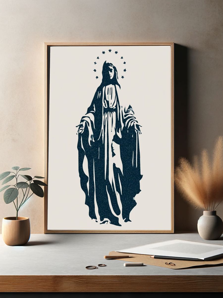 Virgin Mary Minimalist Print. — room view 2