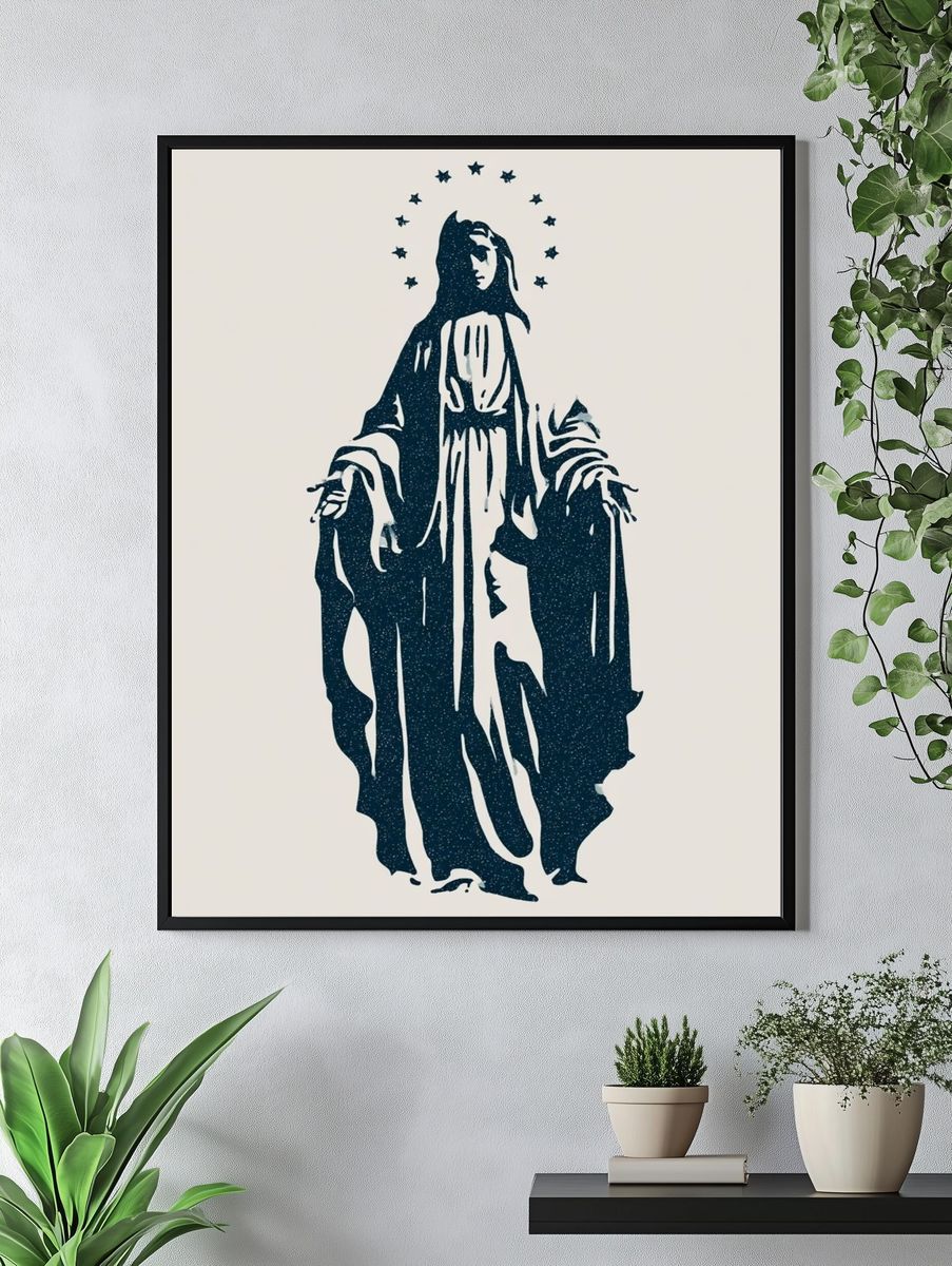 Virgin Mary Minimalist Print. — room view 4