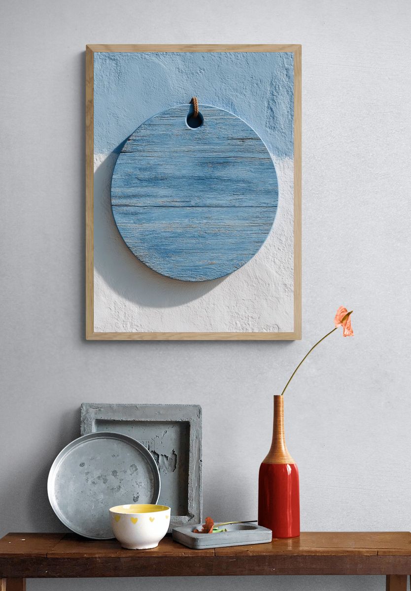 Blue Coastal Wall Hanging Print. — room view 3
