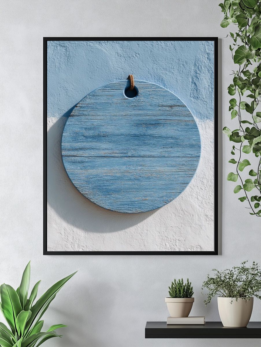 Blue Coastal Wall Hanging Print. — room view 4