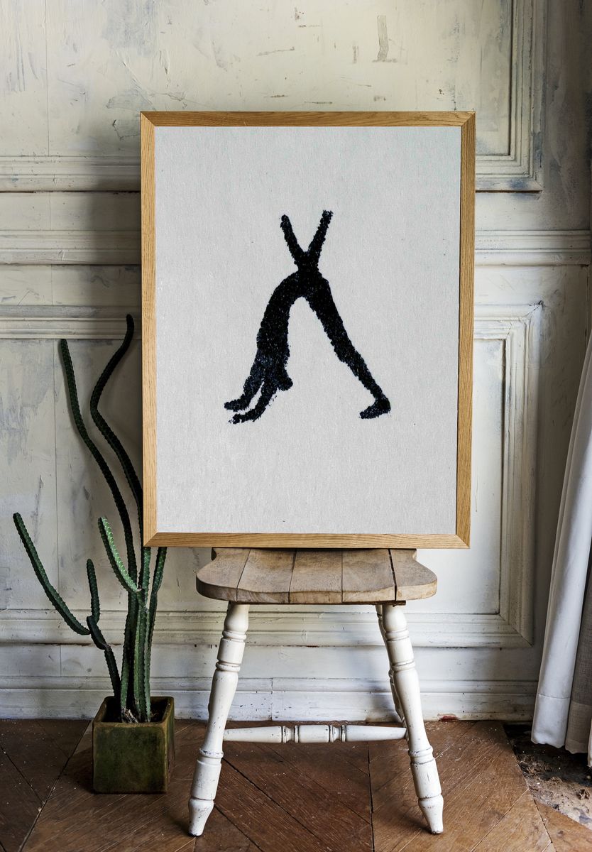 Minimalist Black Figure Print. — room view 1
