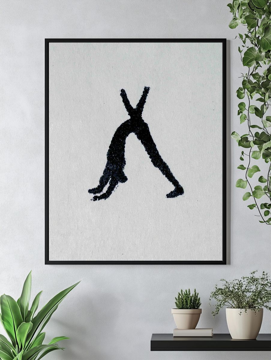 Minimalist Black Figure Print. — room view 4