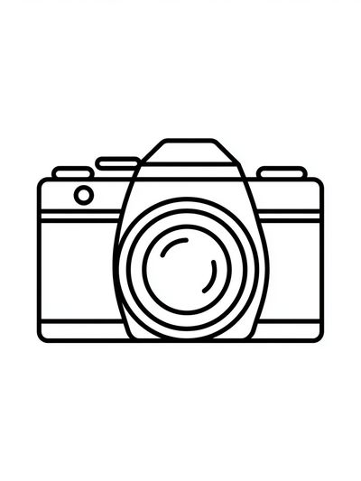 Camera Line Art Poster.