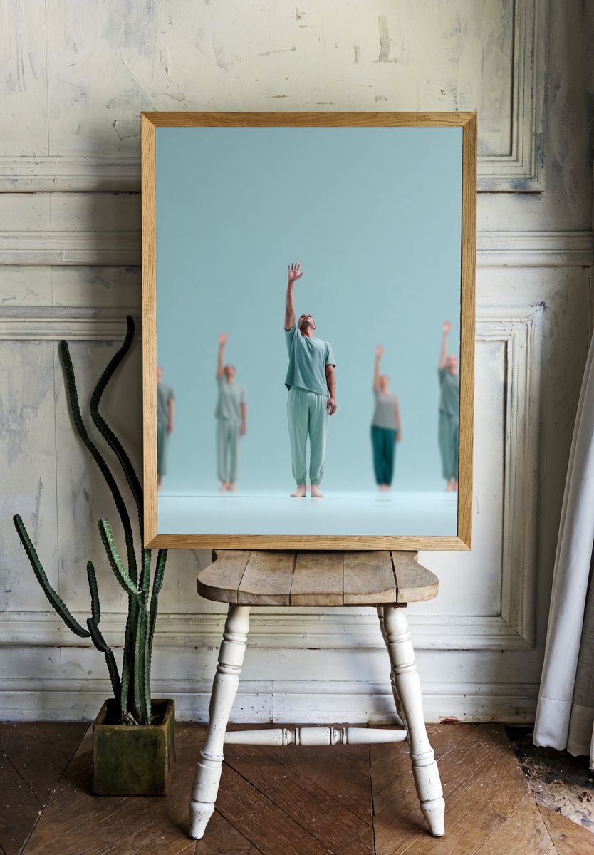 Meditative Figures Minimalist Print room preview