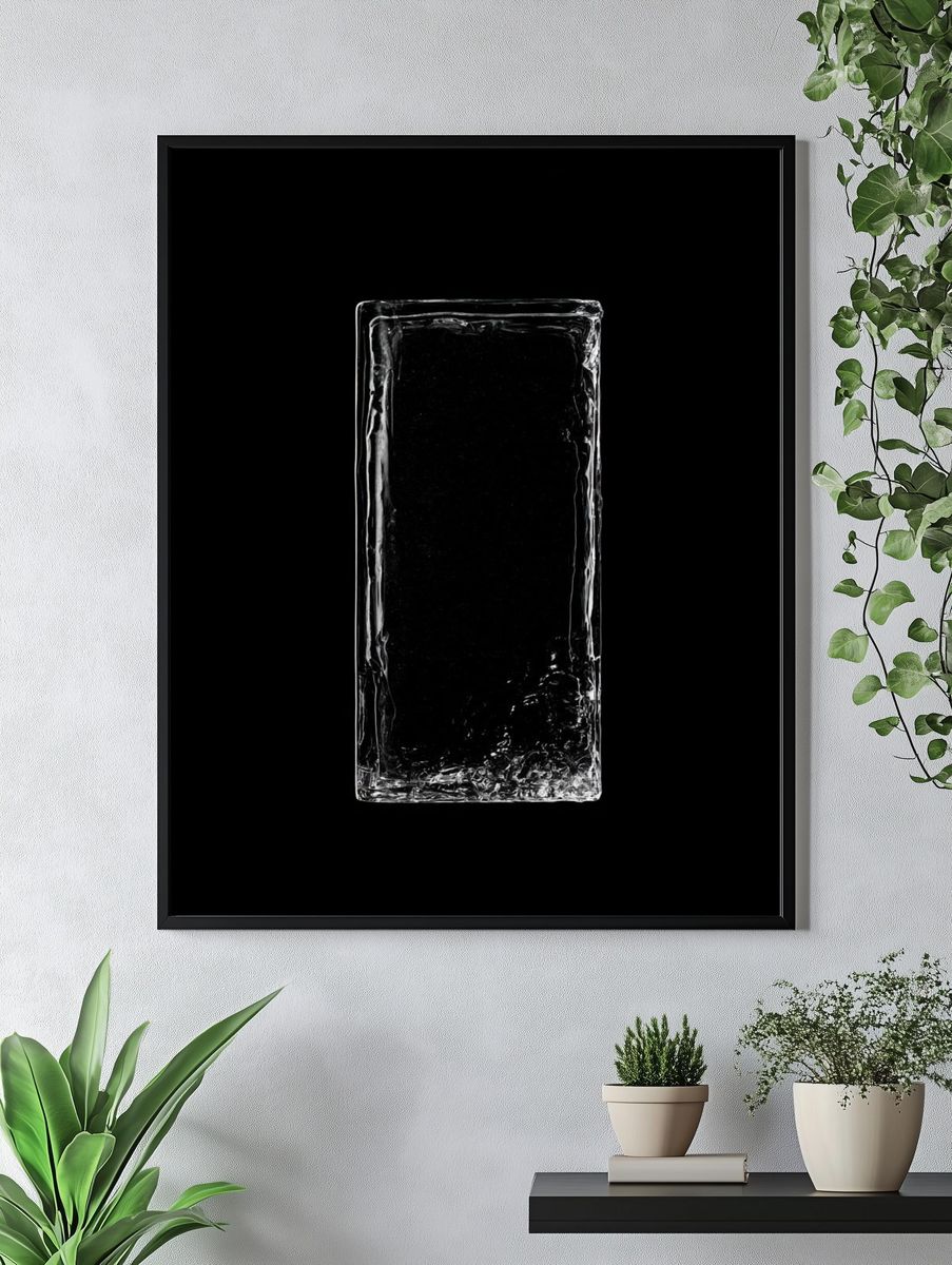 Minimalist Ice Block Poster. — room view 4