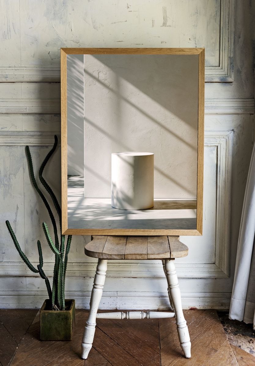 Sunlit Minimal Interior Poster. room preview