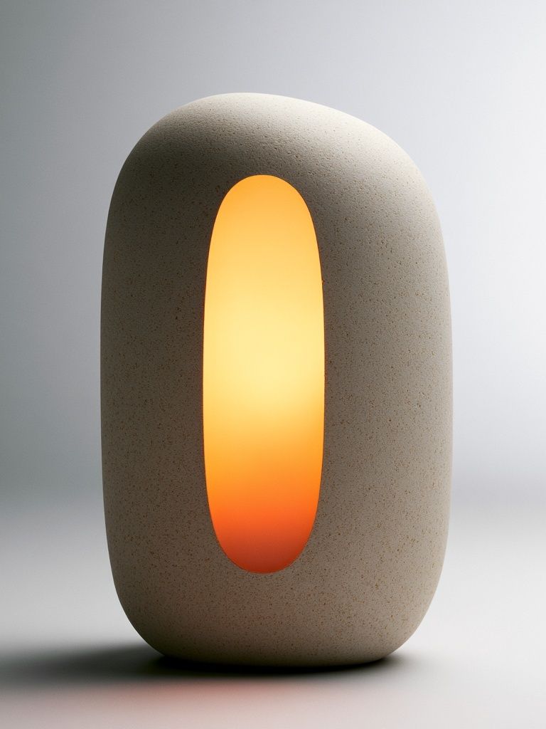 Minimalist Stone Lantern Print. poster detail