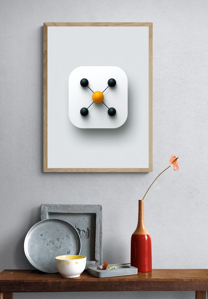Molecular Orbital Minimalist Poster. — room view 3