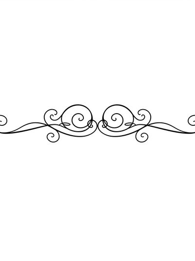 Ornamental Scrollwork Minimalist Print. poster