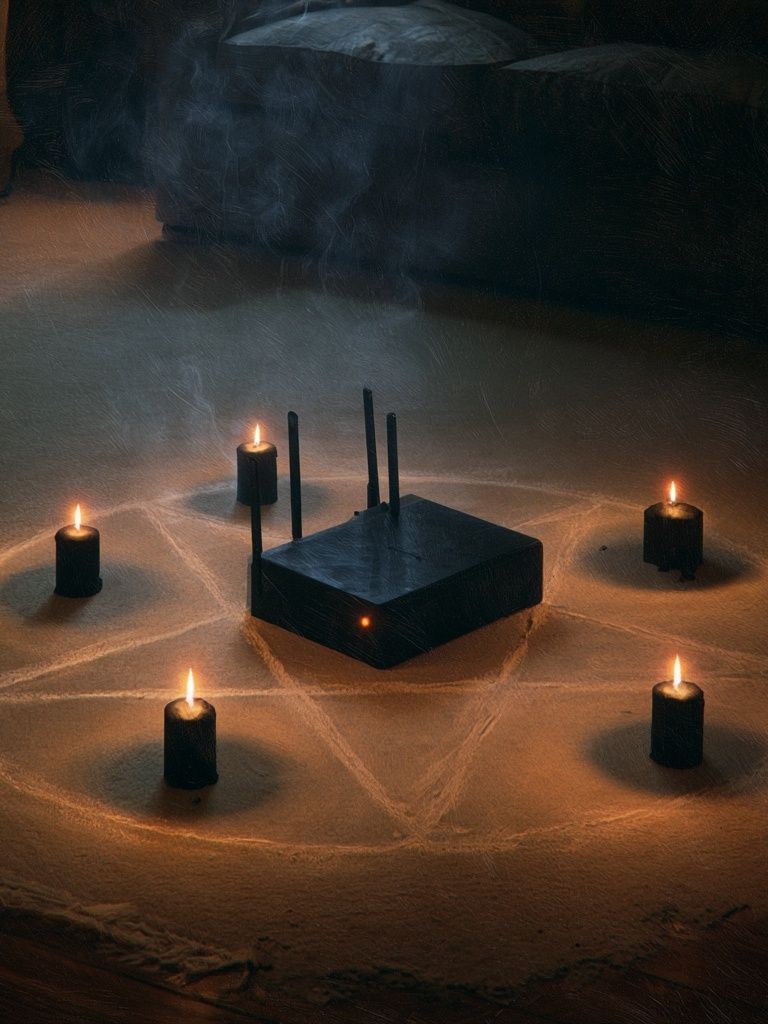 Candlelit Ritual Circle Poster. poster detail
