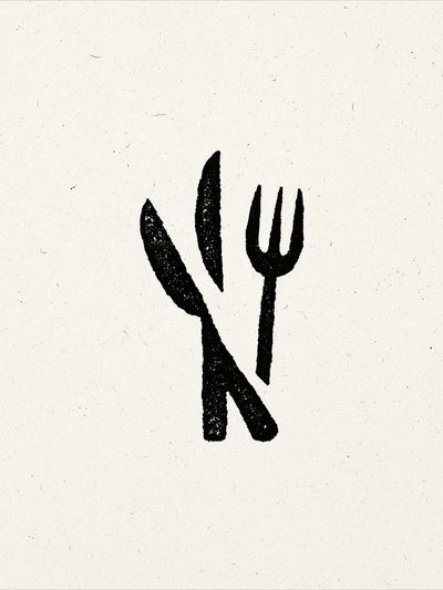 Minimalist Cutlery Line Art Poster.
