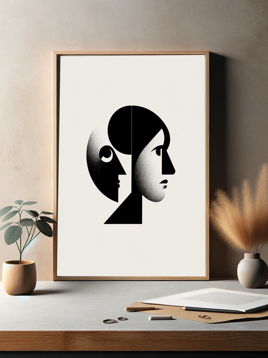 Dual Face Minimalist Print. — room view 2
