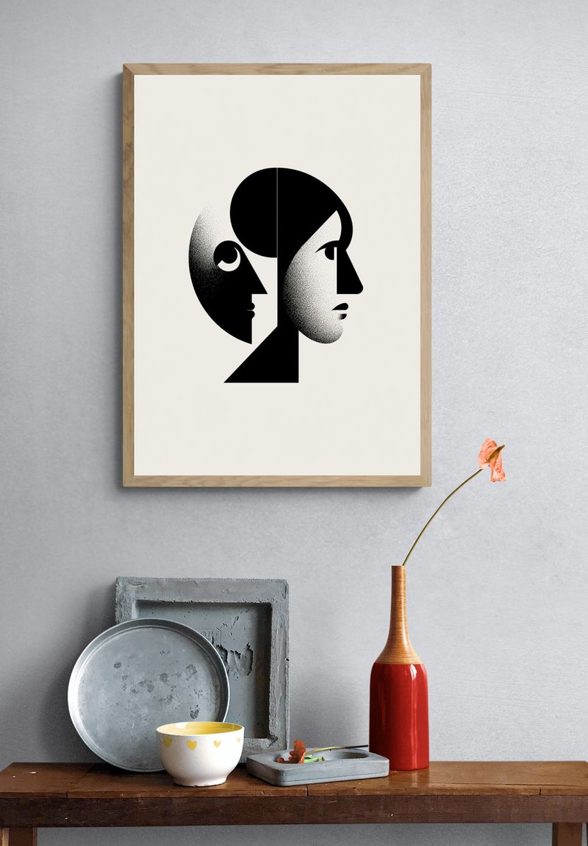 Dual Face Minimalist Print. — room view 3