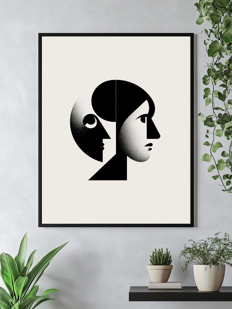 Dual Face Minimalist Print. — room view 4
