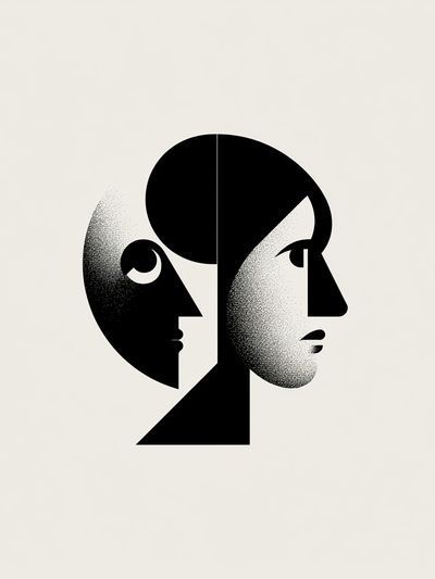 Dual Face Minimalist Print.