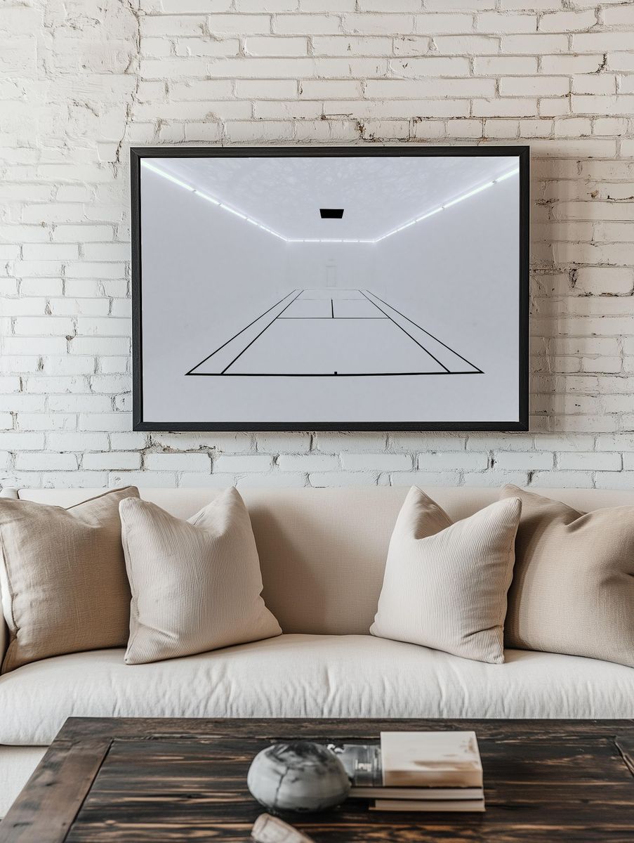 Minimalist Court Room Print. — room view 1