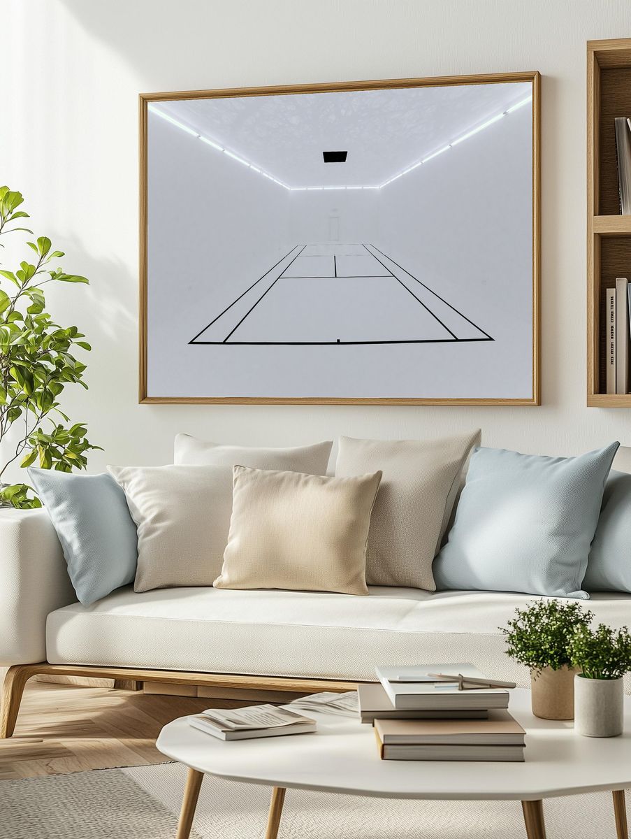 Minimalist Court Room Print. — room view 2