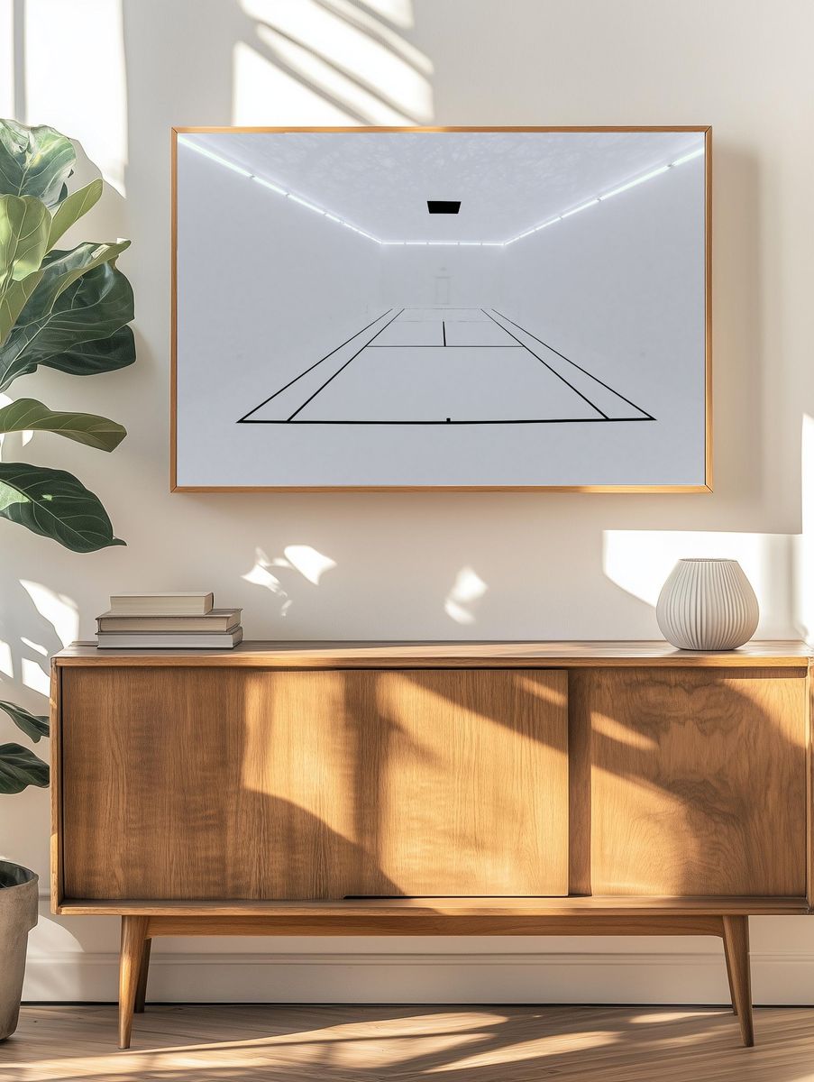 Minimalist Court Room Print. — room view 3