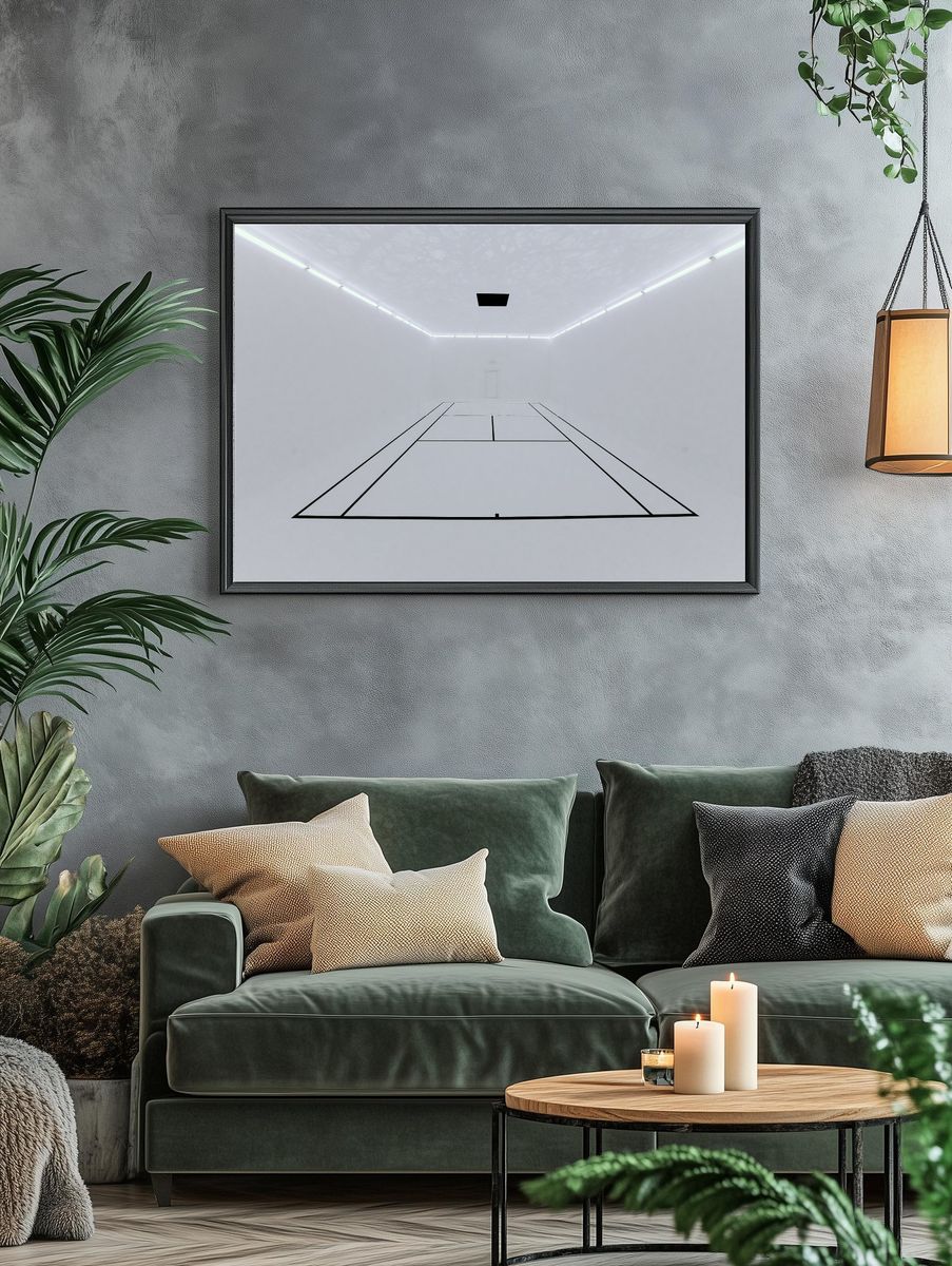 Minimalist Court Room Print. — room view 4