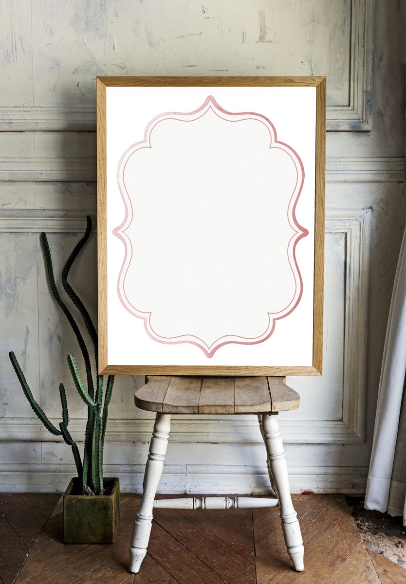 Pink Ornamental Frame Poster. room preview